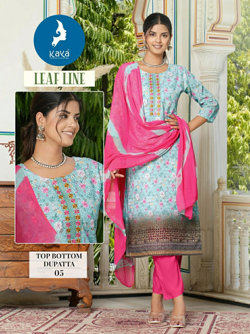 Kaya Leaf Line Cotton Chicken Digital Print Wholesale Readymade Salwar Suit Catalog — Wholesale Readymade Suit, Kaya wholesale from Surat - Gallery Image 7